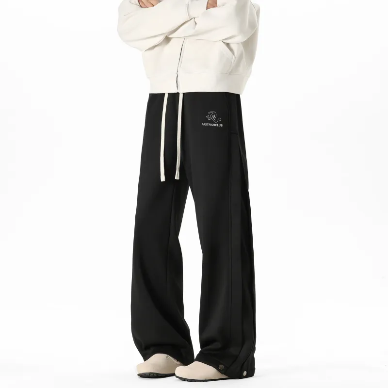 FASTFISH Casual Pants Unisex White Heather Gray-11
