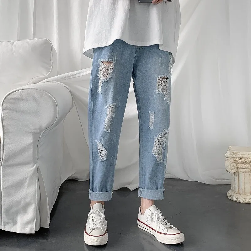 FASTFISH Jeans Unisex Light Blue-1