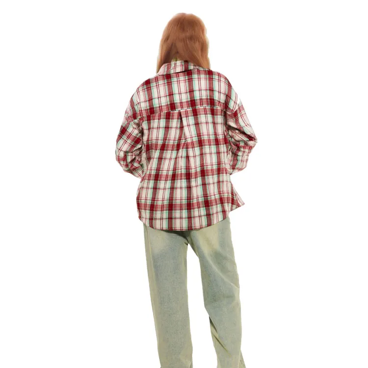 FASTFISH Shirt Unisex Red Plaid-2
