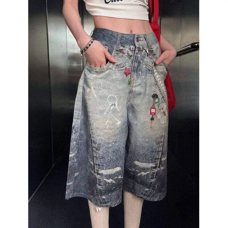 FASTFISH Denim Shorts Unisex Blue-2