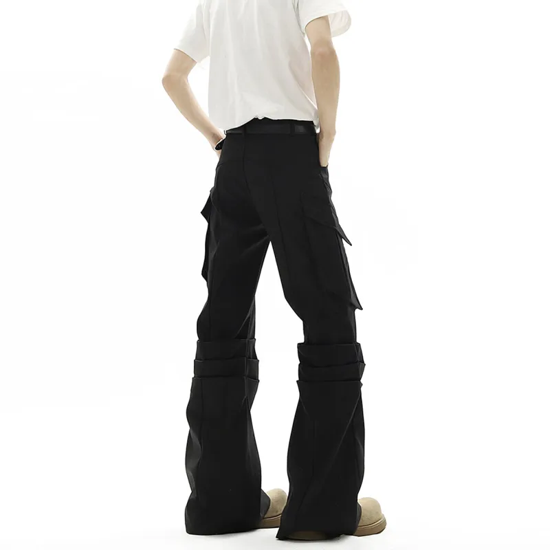 FASTFISH Cargo Pants Unisex Black-5