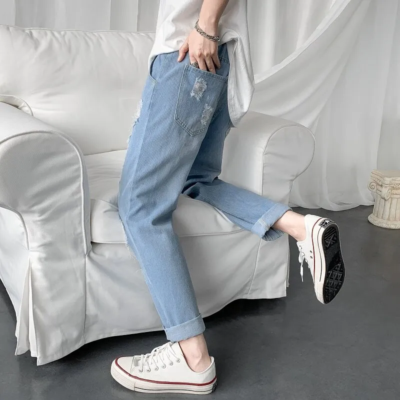 FASTFISH Jeans Unisex Light Blue-2