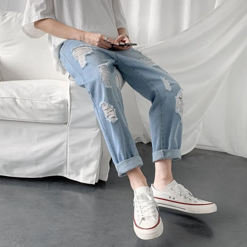 FASTFISH Jeans Unisex Light Blue-3