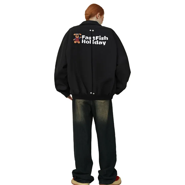 FASTFISH Jackets Coats Unisex Black-3