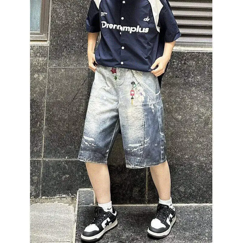 FASTFISH Denim Shorts Unisex Blue-4