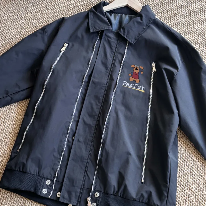 FASTFISH Jackets Coats Unisex Black-2