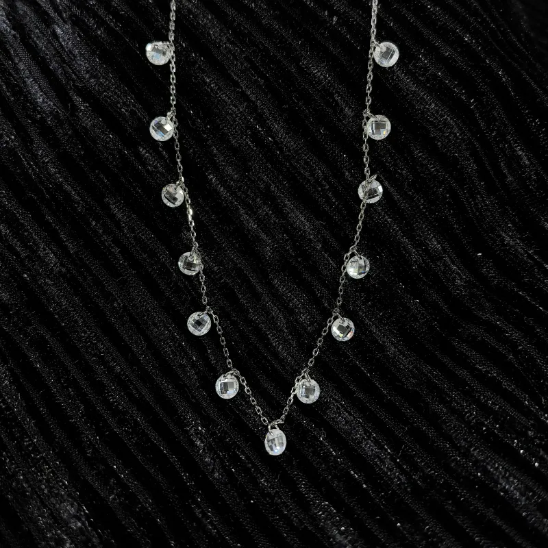 YDE S925 Silver With Zircon Necklaces Women's-1