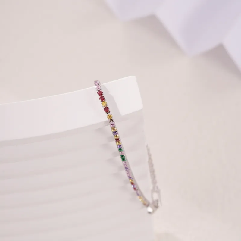 YDE Copper Synthetic Zirconia Bracelets Women's-3