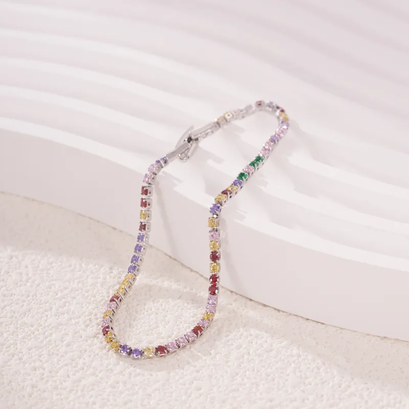 YDE Copper Synthetic Zirconia Bracelets Women's-2