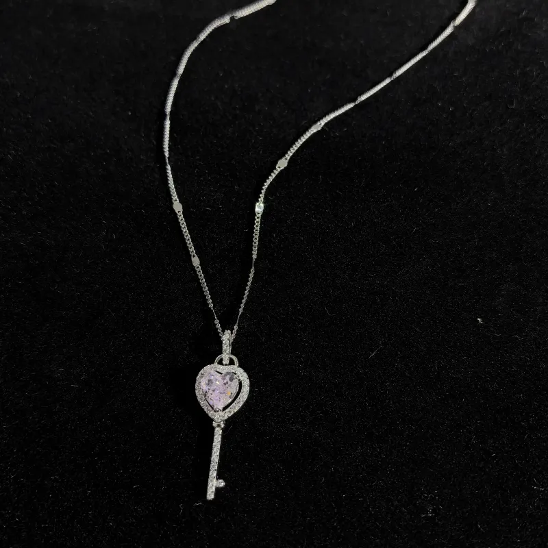 YDE S925 Silver With Zircon Necklaces Women's-2