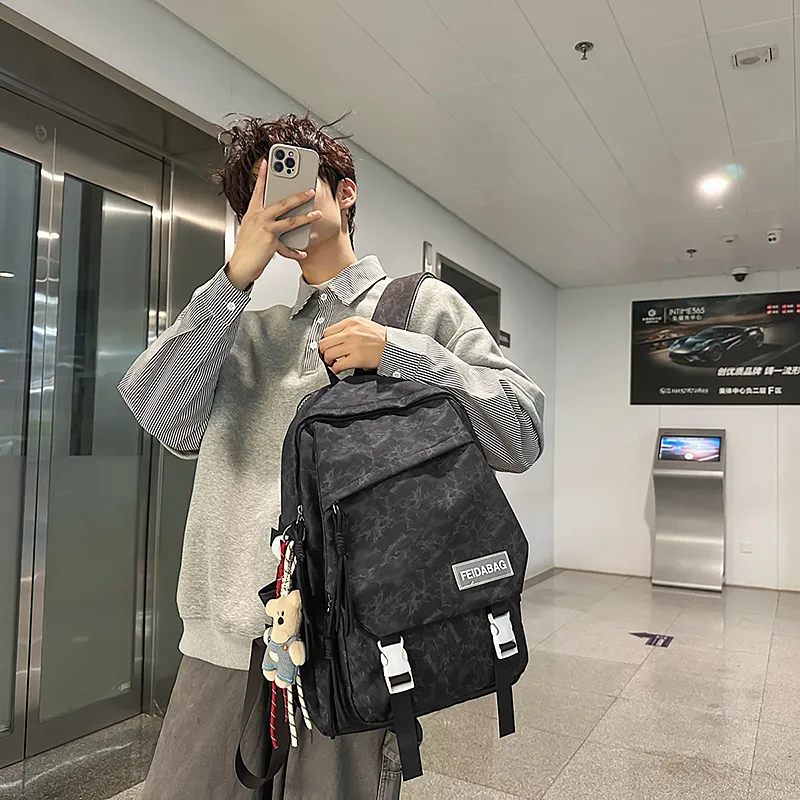 DCLOUD Nylon Backpack Unisex Multicolor-10