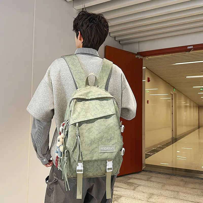 DCLOUD Nylon Backpack Unisex Multicolor-16
