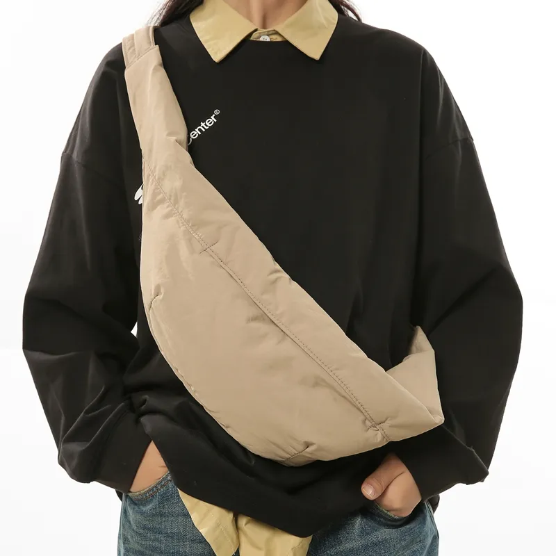 DCLOUD Nylon Sling Bag Unisex Light Khaki/Ginger Yellow/Coffee/Black-2