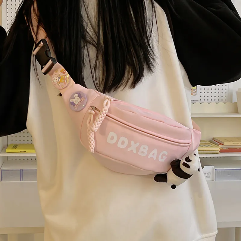 DCLOUD Nylon Backpack, Crossbody Bag, Sling Bag Regular Unisex White/Black/Pink/Yellow/Green-8