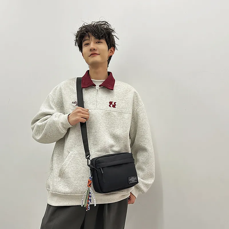 DCLOUD Nylon Backpack, Shoulder Bag, Crossbody Bag Regular Unisex White/Black/Yellow/Orange/Red-9