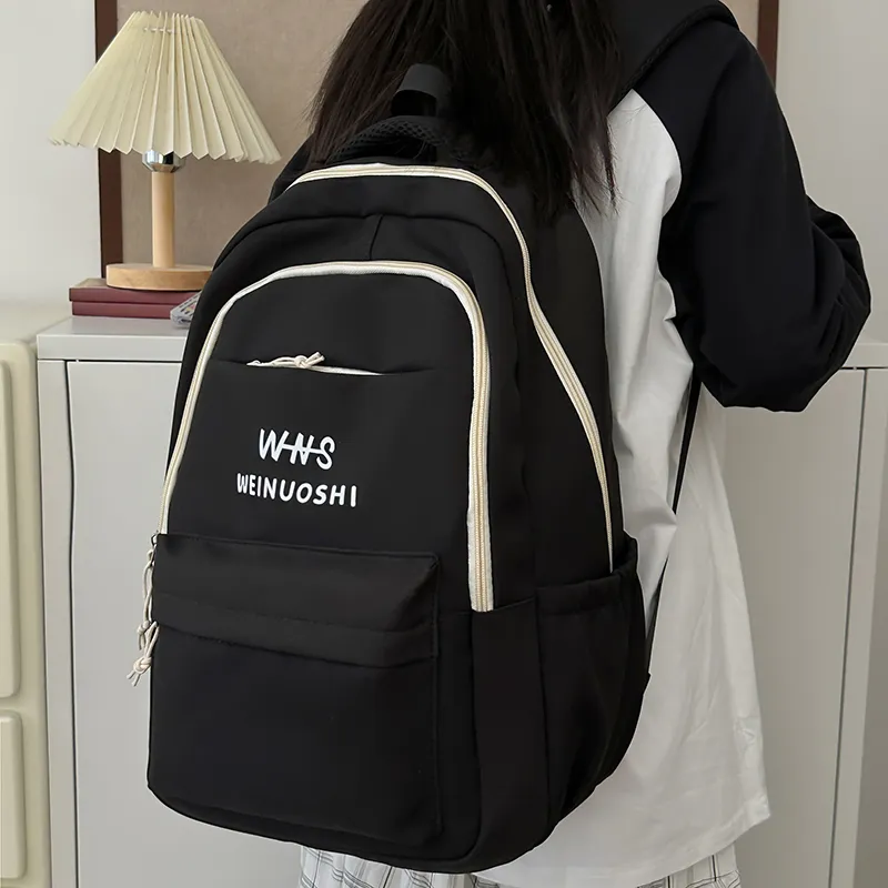 DCLOUD Nylon Backpack Regular Women's White & Red/Blue/Red/Black-17