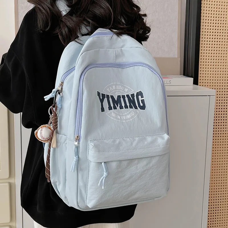 DCLOUD Nylon Backpack Unisex Red/White/Blue/Pink/Black-12