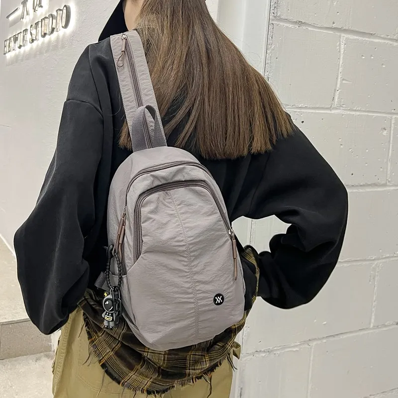 DCLOUD Nylon Backpack Unisex Egg Yolk Flowing Sand/Black/Ecru/Vanilla Cream-13
