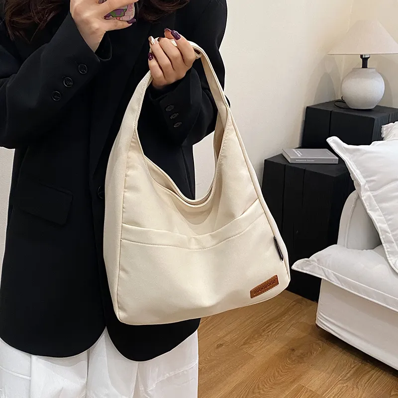 DCLOUD Canvas Bag Tote Shoulder Bag Unisex Multicolor-2