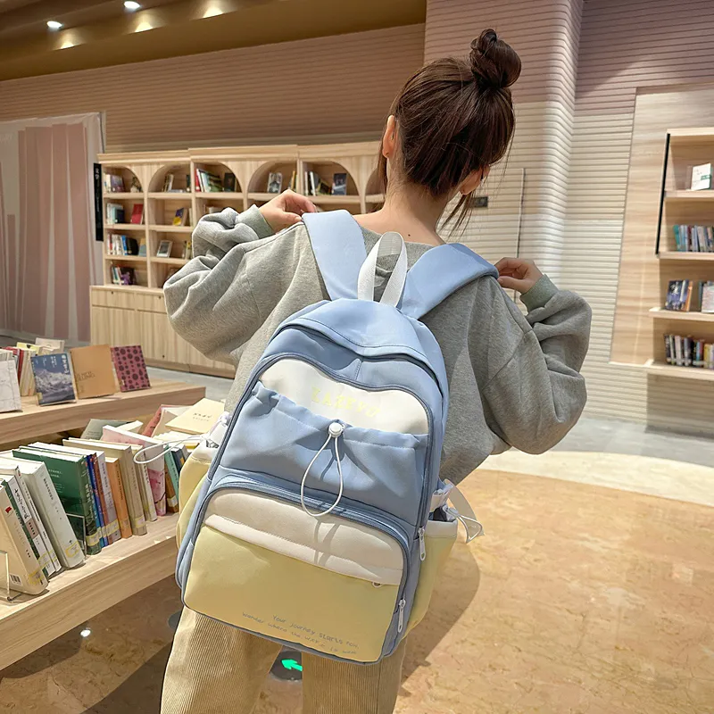 DCLOUD Nylon Backpack Regular Unisex Multicolor-16