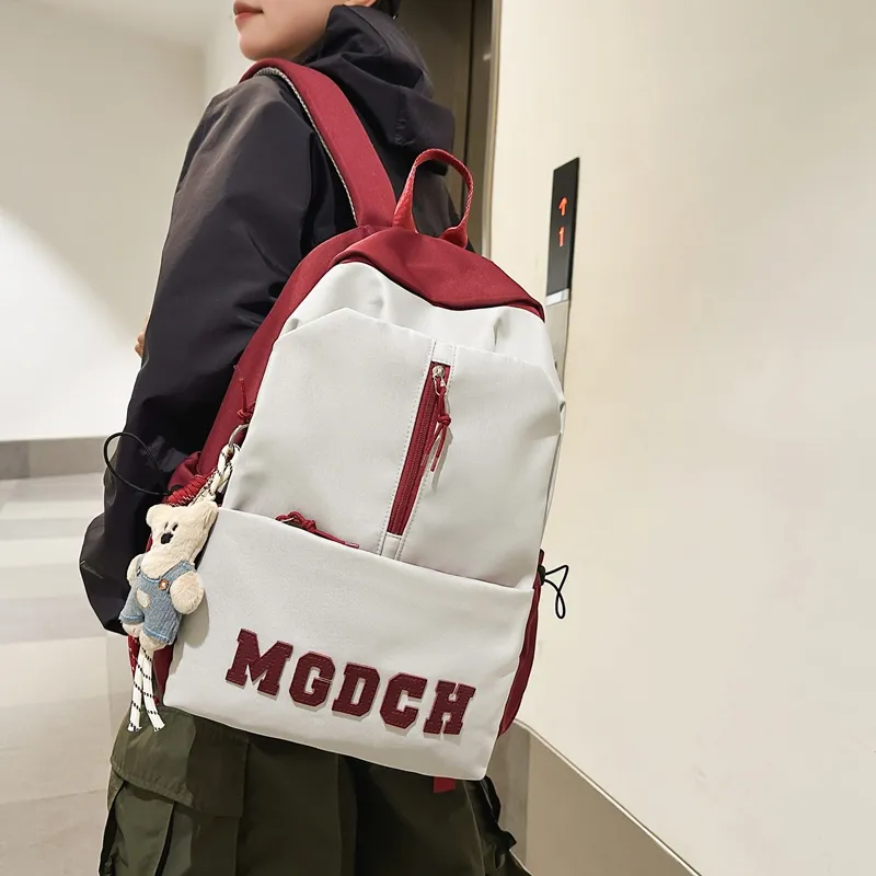 DCLOUD Nylon Backpack Unisex Black/Red/Blue/Khaki-8