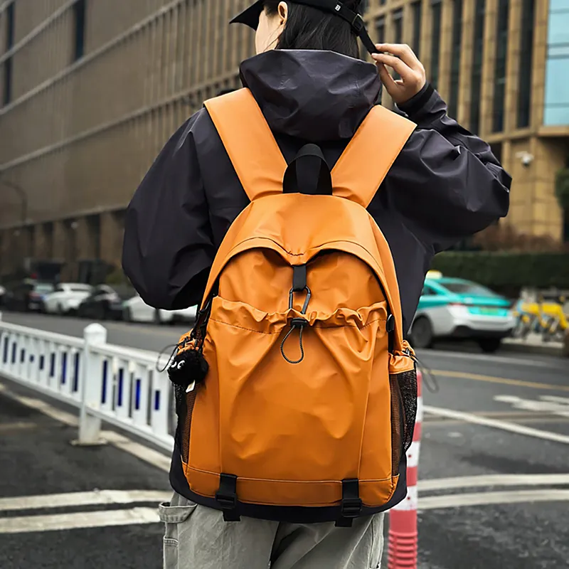 DCLOUD Laminated Oxford Cloth Backpack Large Size Unisex Multicolor-3