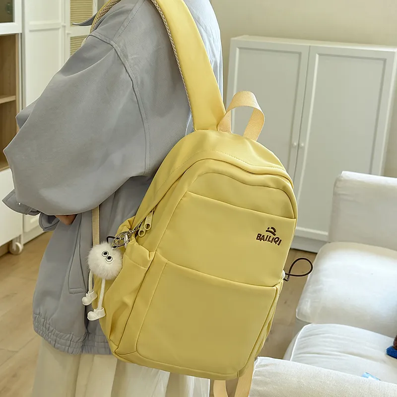 DCLOUD Nylon Backpack Unisex White/Black/Blue/Pink/Yellow/Khaki-20