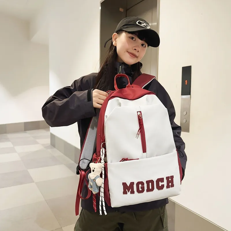 DCLOUD Nylon Backpack Unisex Black/Red/Blue/Khaki-9
