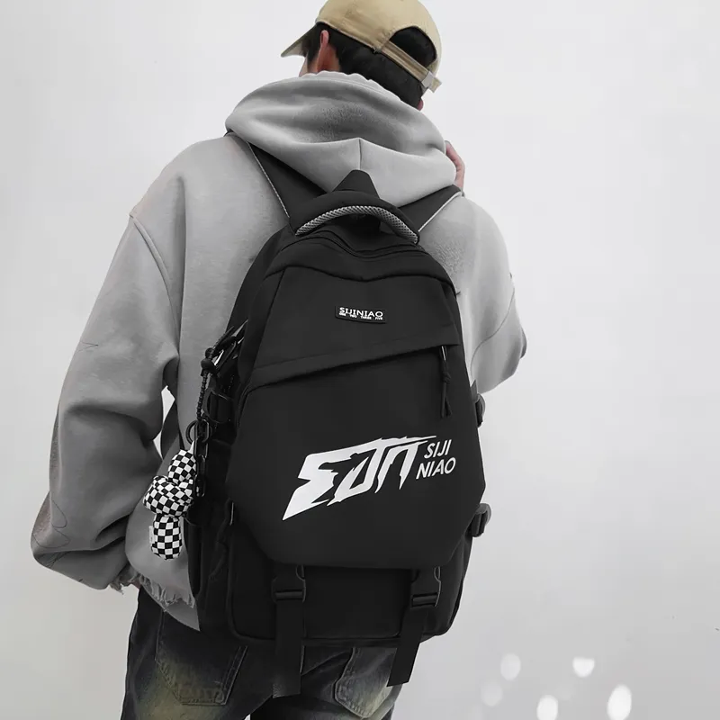 DCLOUD Nylon Backpack Unisex Black/Red/Gray/White/Blue-1