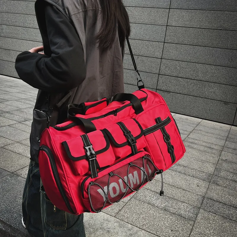 DCLOUD Nylon Backpack 30L Unisex Black Pink/Gray Red/Yellow/Army Green/Turquoise-10
