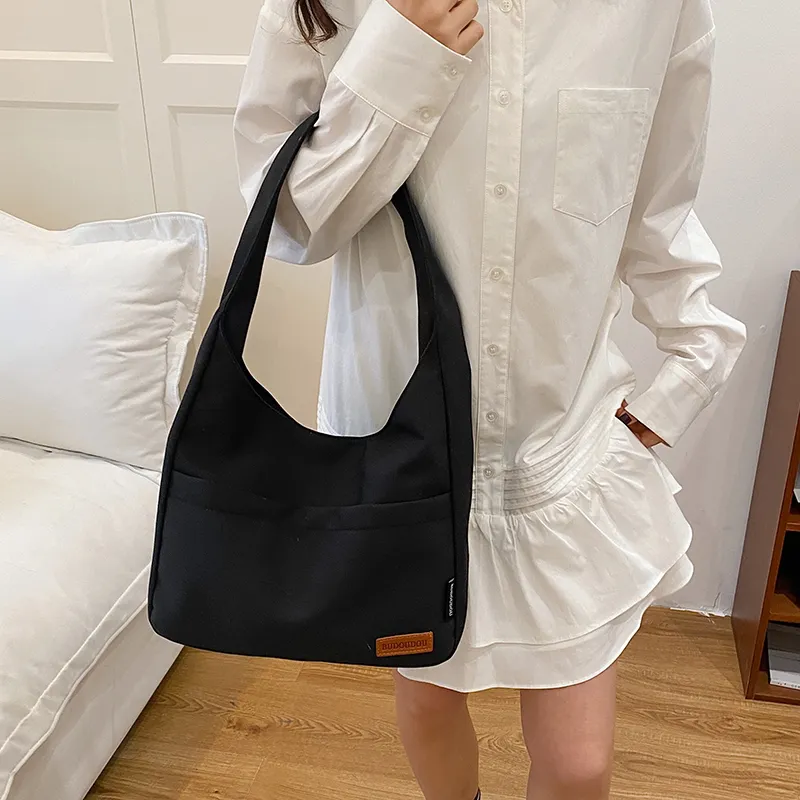 DCLOUD Canvas Bag Tote Shoulder Bag Unisex Multicolor-9