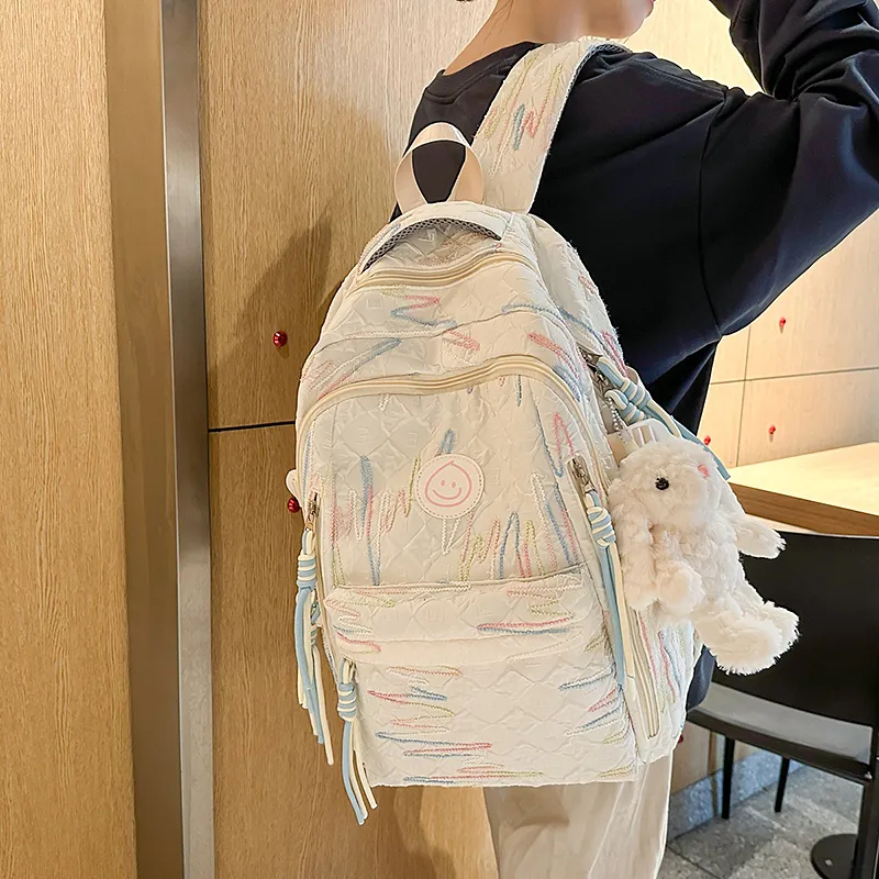 DCLOUD Nylon Backpack Women's Multicolor-4