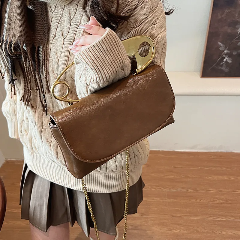 DCLOUD PU Shoulder Bag Crossbody Bag Handbag Regular Unisex Ecru Black/Brown/Burgundy-15