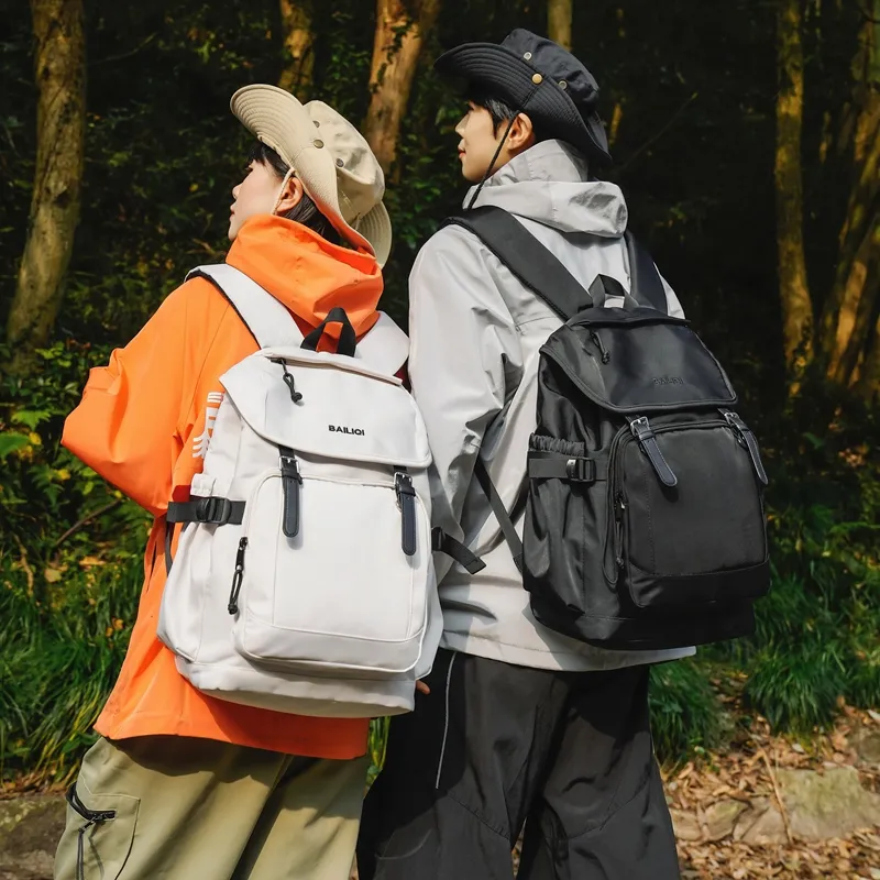 DCLOUD Nylon Backpack Large Size Unisex White/Black/Army Green/Light Green/Khaki-1