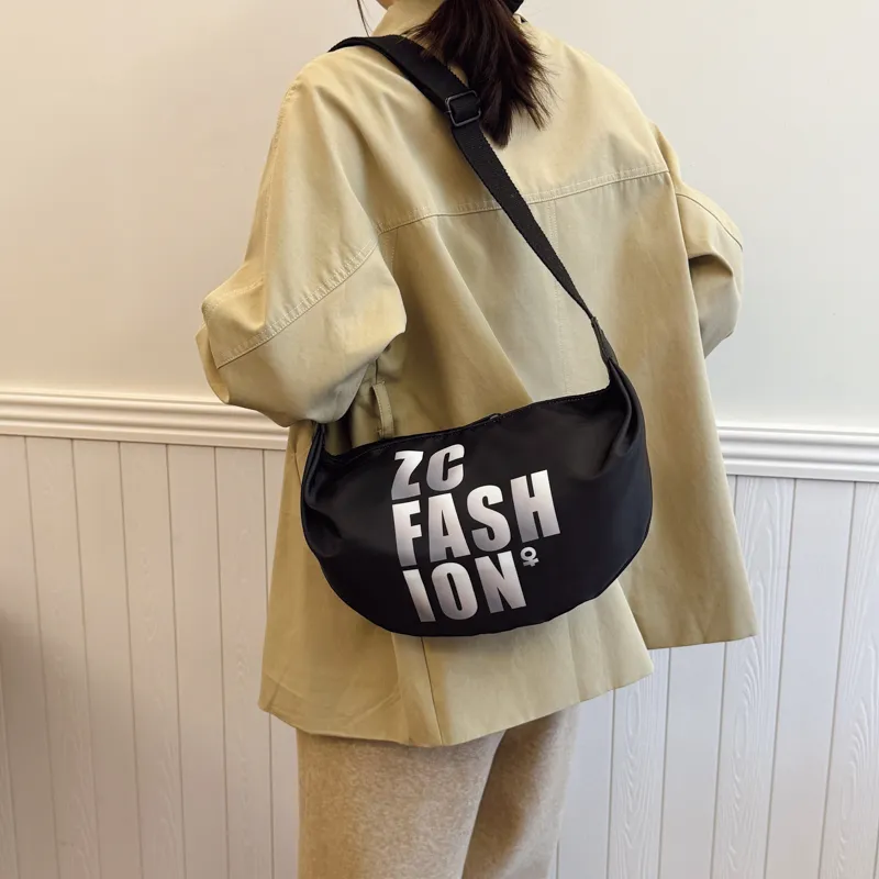 DCLOUD Fabric Shoulder Bag Crossbody Bag Unisex Black/Khaki/Red-3