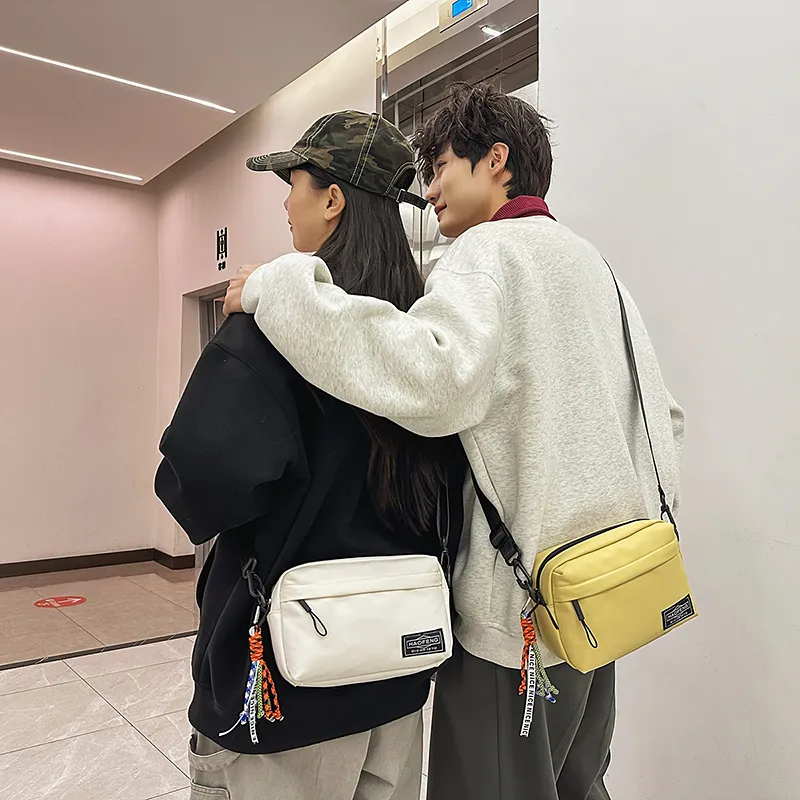 DCLOUD Nylon Backpack, Shoulder Bag, Crossbody Bag Regular Unisex White/Black/Yellow/Orange/Red-18