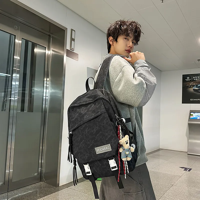 DCLOUD Nylon Backpack Unisex Multicolor-9