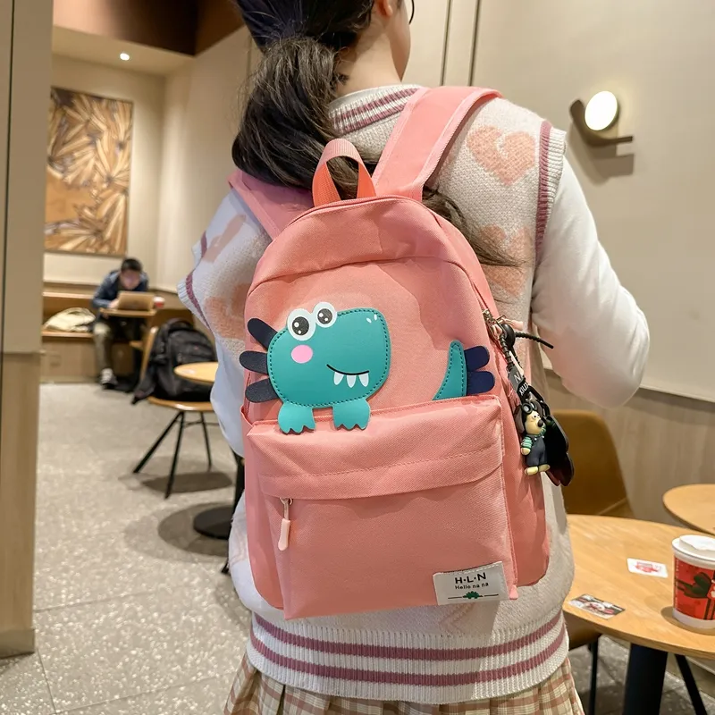 DCLOUD Nylon Backpack Regular Unisex Red/Black/Pink/Green/Khaki-7