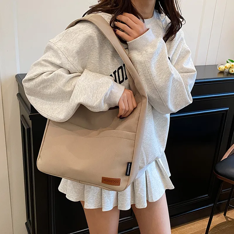 DCLOUD Canvas Bag Tote Shoulder Bag Unisex Multicolor-23
