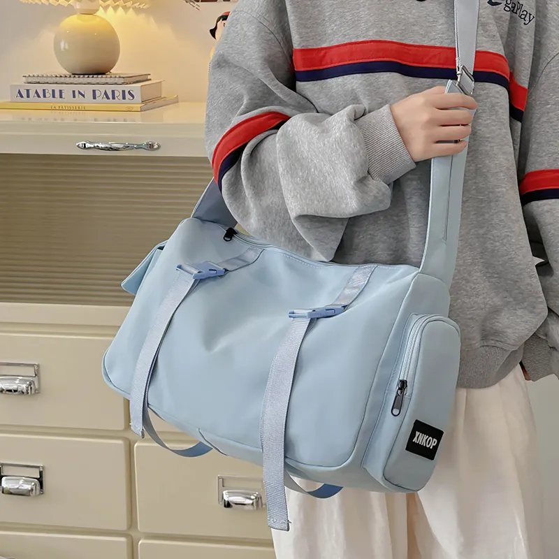 DCLOUD Nylon Crossbody Bag Unisex Blue/White/Black/Pink-1