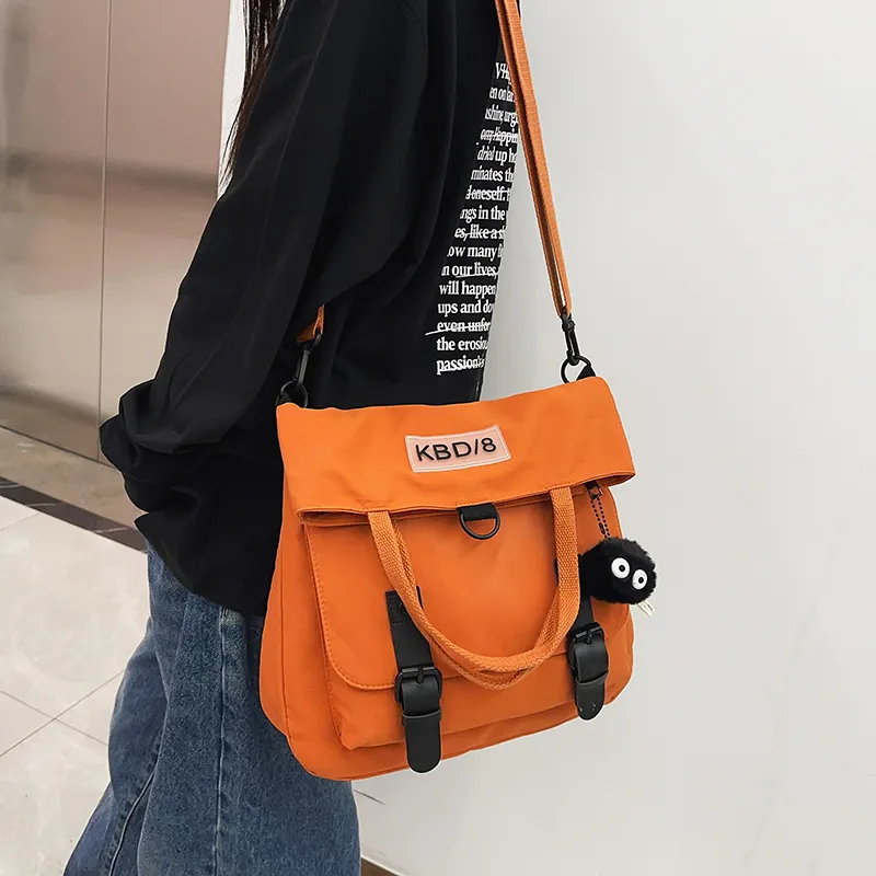 DCLOUD Nylon Crossbody Bag Unisex White/Black/Blue/Green/Orange-14