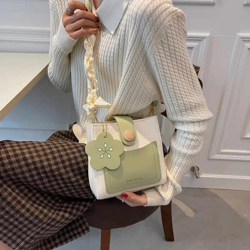 DCLOUD PU Crossbody Bag Women's Ecru/Yellow/Green/Black/Red/Orange-15