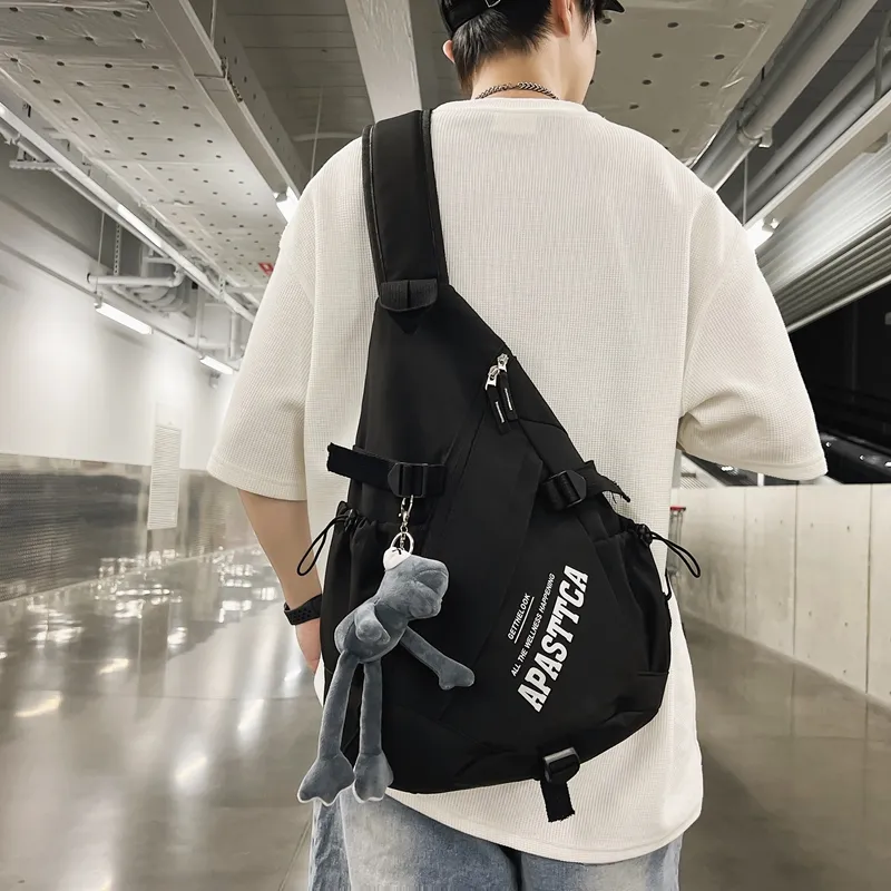 GOBLIN SHARKS 1759 Nylon Crossbody Bag Regular Unisex Black/Red/Green/Gray-18