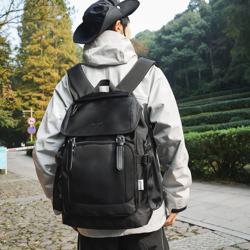 DCLOUD Nylon Backpack Large Size Unisex White/Black/Army Green/Light Green/Khaki-8