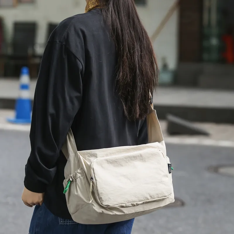 DCLOUD Nylon Backpack Unisex White/Gray/Khaki/Green/Orange/Black-1