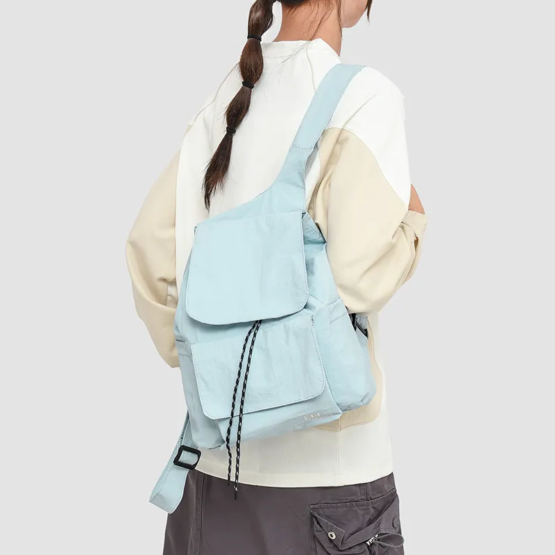 DCLOUD Oxford Backpack Trumpets Unisex Beige/Blue/Black-6