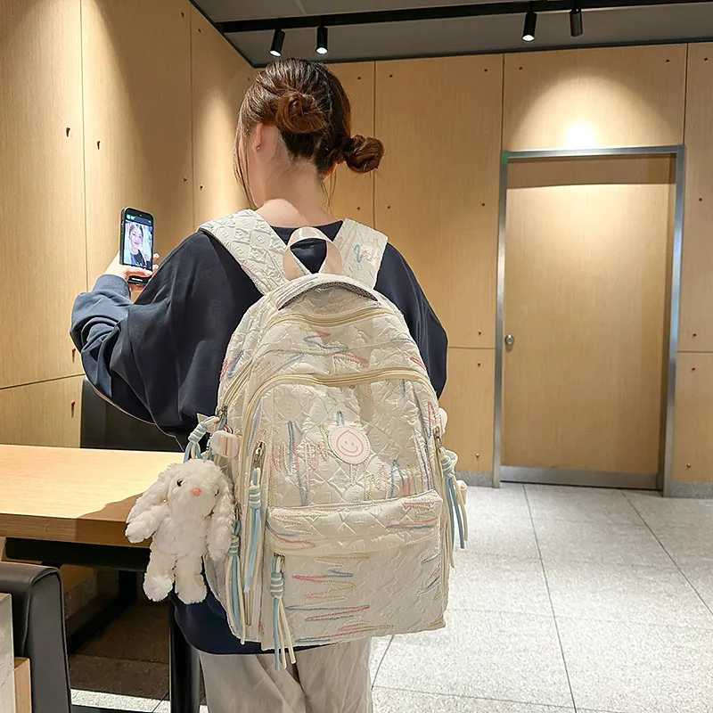DCLOUD Nylon Backpack Women's Multicolor-3