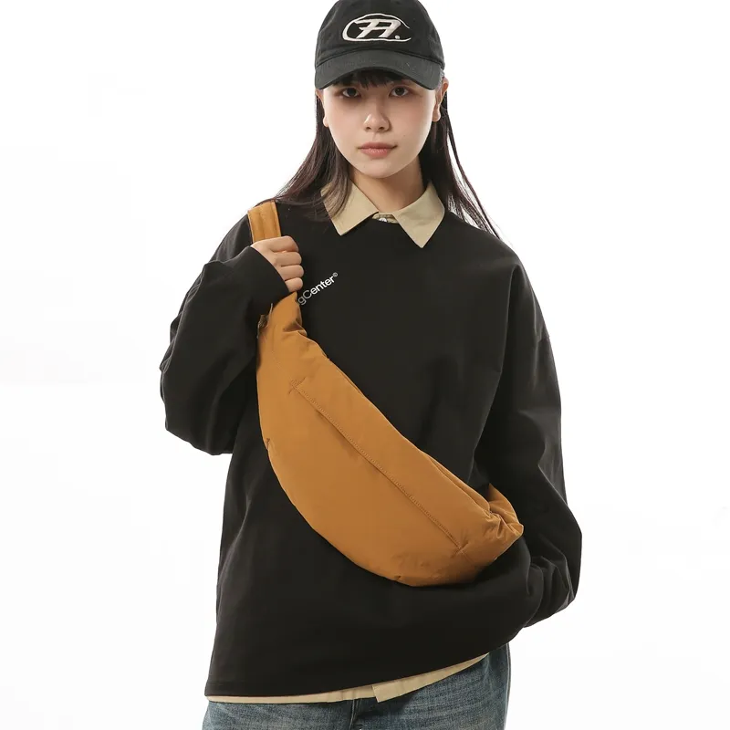 DCLOUD Nylon Sling Bag Unisex Light Khaki/Ginger Yellow/Coffee/Black-6
