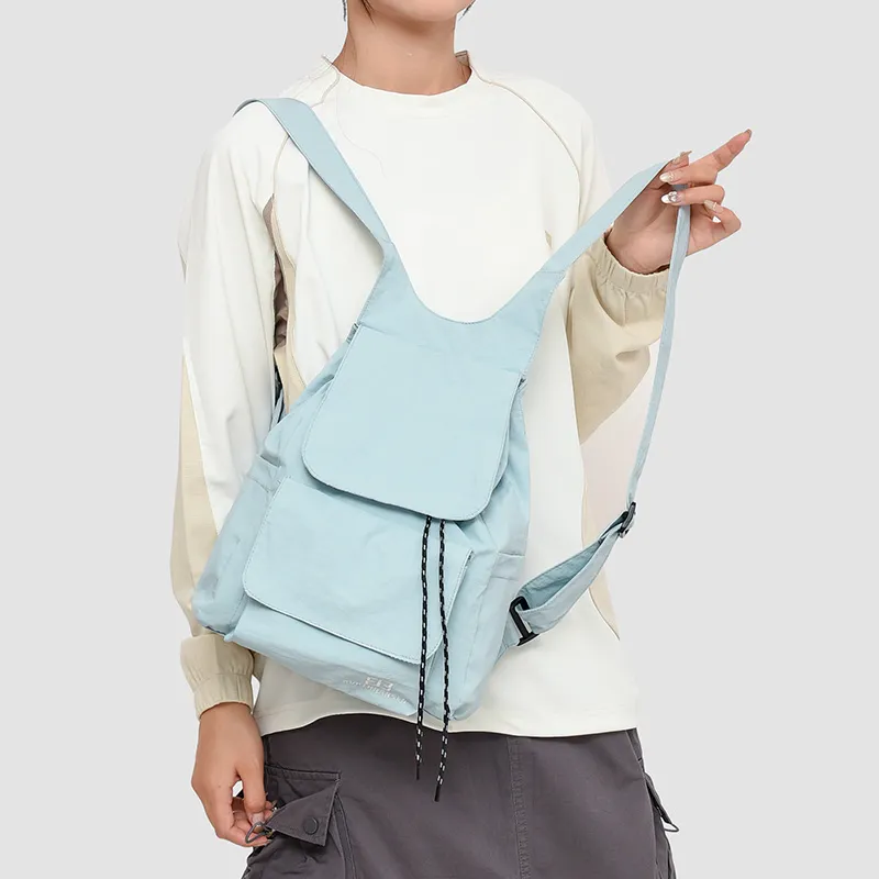 DCLOUD Oxford Backpack Trumpets Unisex Beige/Blue/Black-8