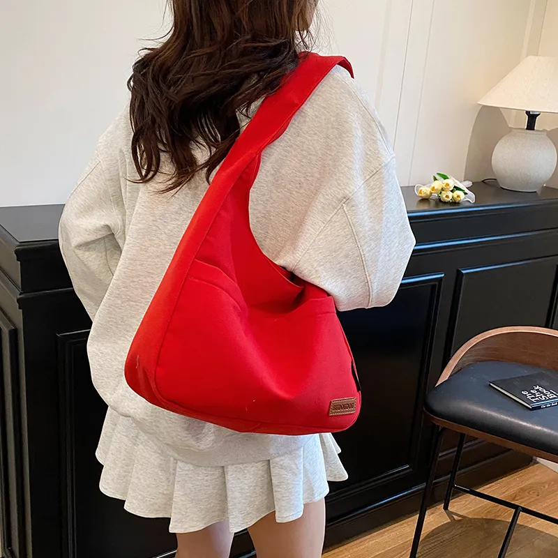 DCLOUD Canvas Bag Tote Shoulder Bag Unisex Multicolor-19